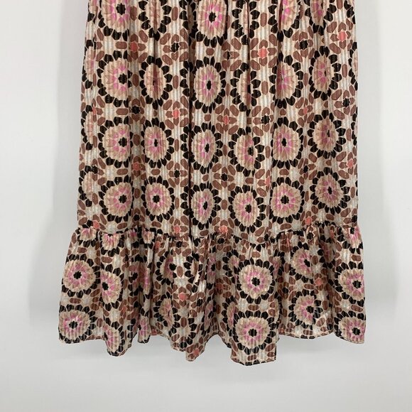 Kate Spade Dress Silk By The Pool Floral Print Mosaic Flutter NWT - Picture 7 of 13